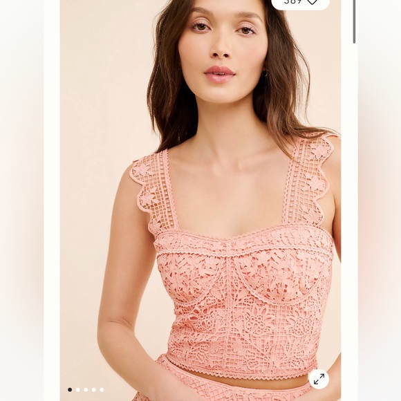 FARM Rio Tops - FARM Rio Guipire Sleeveless Corset Top